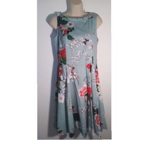 Vintage Floral Print Dress